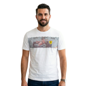 Tricou Bărbați Scuderia Ferrari F1 Contrast Stripe Alb